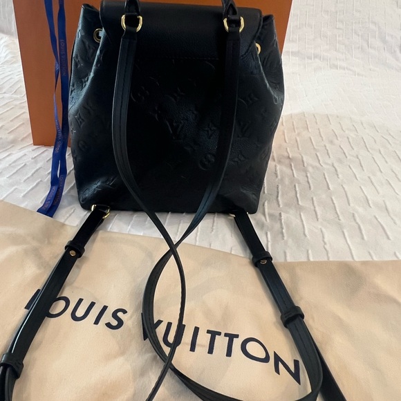 LOUIS VUITTON Black Monogram Empreinte Montsouris Backpack - Picture 5 of 16